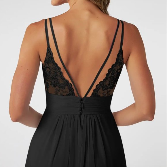 NWT Black Azazie Bridesmaid/Formal Dress Size 8 - Picture 2 of 10